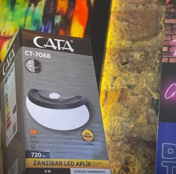 Cata 8W Zanzibar Dekoratif Dış Mekan Led Duvar Aplik Aydınlatma CT-7068
