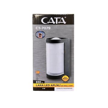 Cata 9W Lara Dekoratif Dış Mekan Led Duvar Aplik Aydınlatma CT-7079