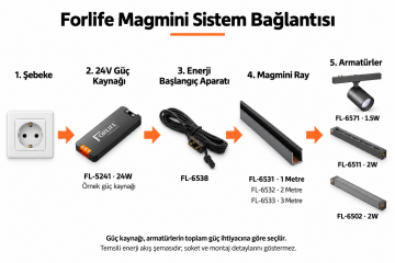 Forlife Magmini FL-6538 Vitrin ve Mobilya İçi Magnet Ray Enerji Başlangıç Aparatı