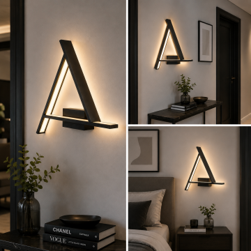 Apex Modern Led Duvar Apliği Dekoratif Aplik Duvar Aydınlatma
