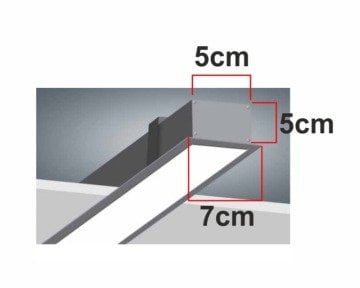 Sıva Altı Linear Aydınlatma Osram Led Gömme Lineer Armatür 7x5x5 Cm Kasa
