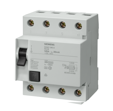 Siemens 3x125A 30mA Kaçak Akım Rölesi 20'li Paket 5SV3345-6