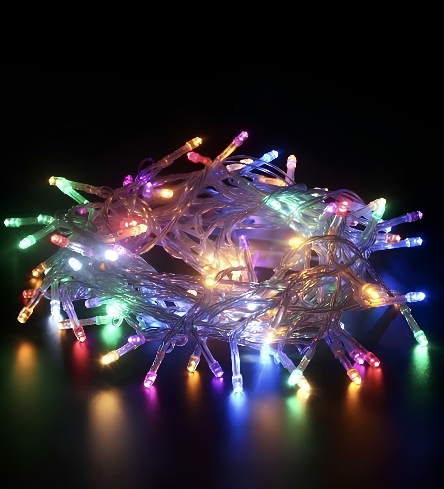 Yılbaşı Ağacı Süsü 10 Metre 100 Ledli Yılbaşı Süsleme Fiş Tipi Şeffaf Kablo SNC-202