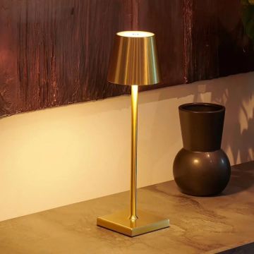 Cata İstanbul Şarjlı Dokunmatik Masa Lambası 3 Renk Yanma Modlu Gold Kasa ct-8437