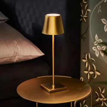 Cata İstanbul Şarjlı Dokunmatik Masa Lambası 3 Renk Yanma Modlu Gold Kasa ct-8437