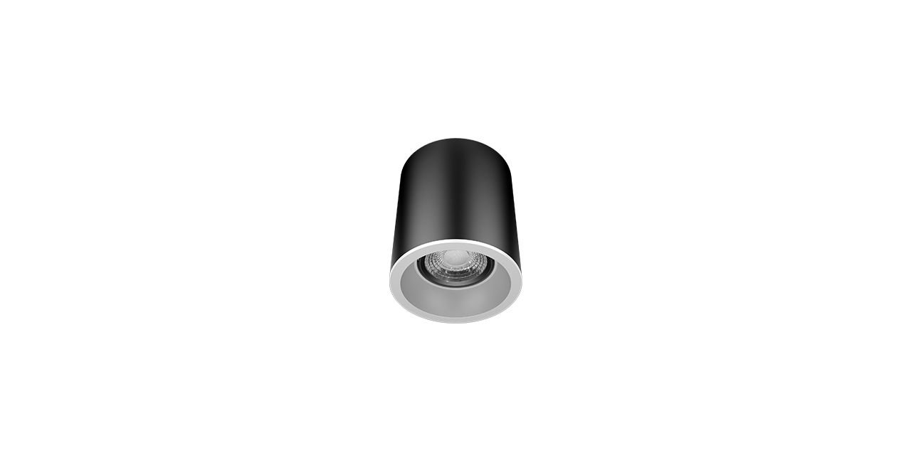 Goya 8 Watt 9x9 Yuvarlak Kasa Samsung Ledli Spot Armatür GY 1857-8 6500K (Beyaz Işık) - Siyah - Beyaz - Dimsiz