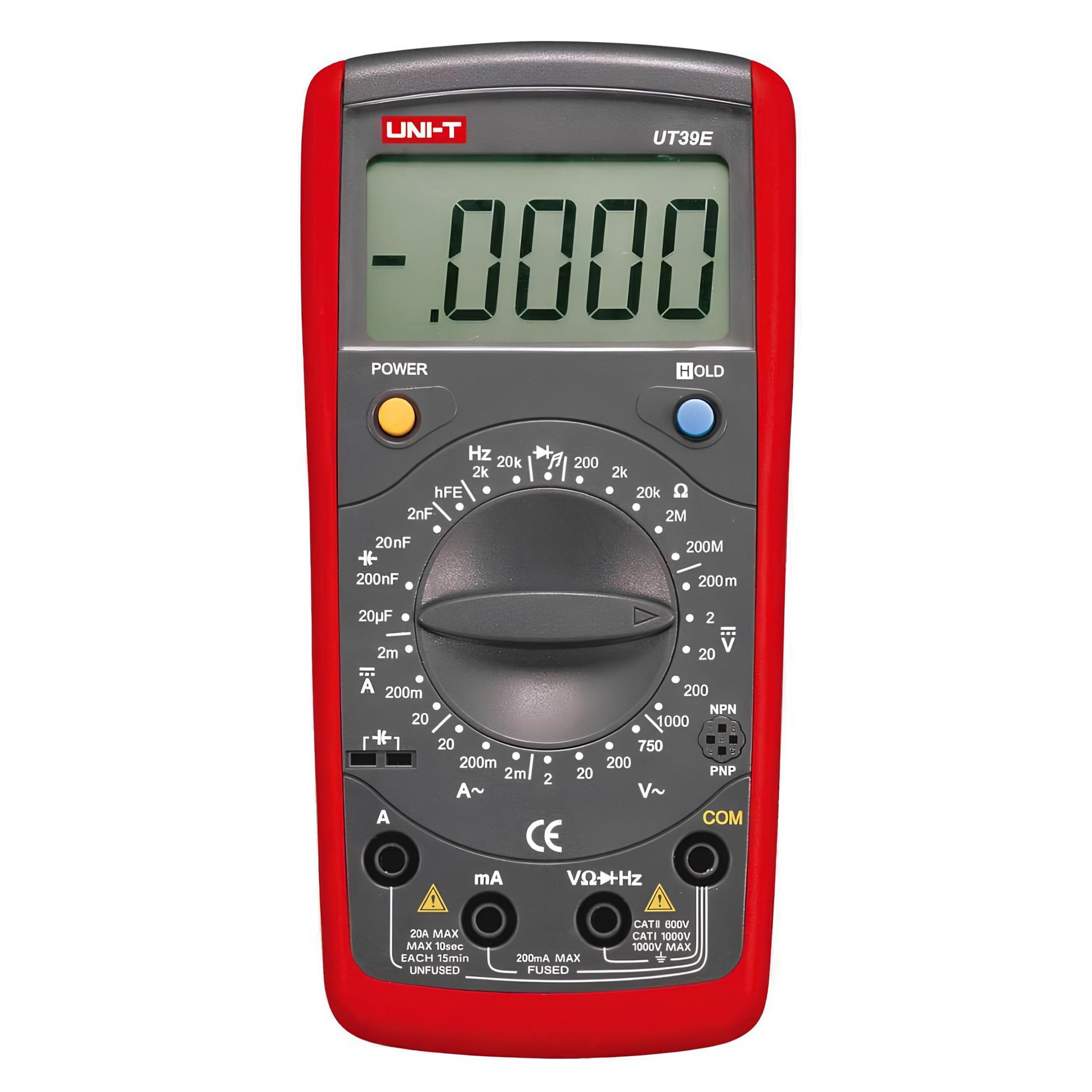 Unit Ut39E + Yüksek Hassasiyetli True Rms Manuel Menzil Multimetre Dijital Ekran Elektrikçi Multimetre Koruma