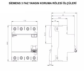 Siemens 3x125A 300mA Yangın Koruma Rölesi 24'lü Paket 5SV3645-6