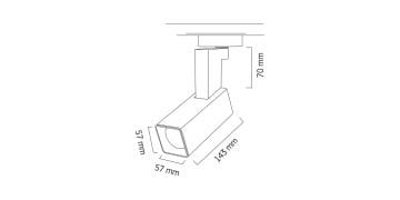 Goya 14 Watt Samsung Ledli Ray Spot Mağaza Aydınlatma Armatürü GY 3640