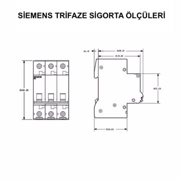 Siemens 3x16A 6kA C Tipi Otomatik Sigorta 5SL6316-7