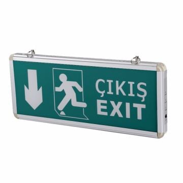 Cata Aşağı Yön Acil Çıkış Exit Armatürü CT-9167
