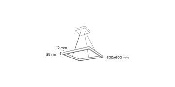 Goya 52 Watt Samsung Ledli Dekoratif Sarkıt Kare Linear Aydınlatma 60CM GY 8212-60