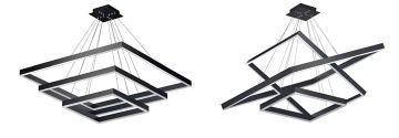 Goya 52 Watt Samsung Ledli Dekoratif Sarkıt Kare Linear Aydınlatma 60CM GY 8212-60