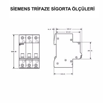 Siemens 3x40A 6kA C Tipi Otomatik Sigorta 5SL6340-7