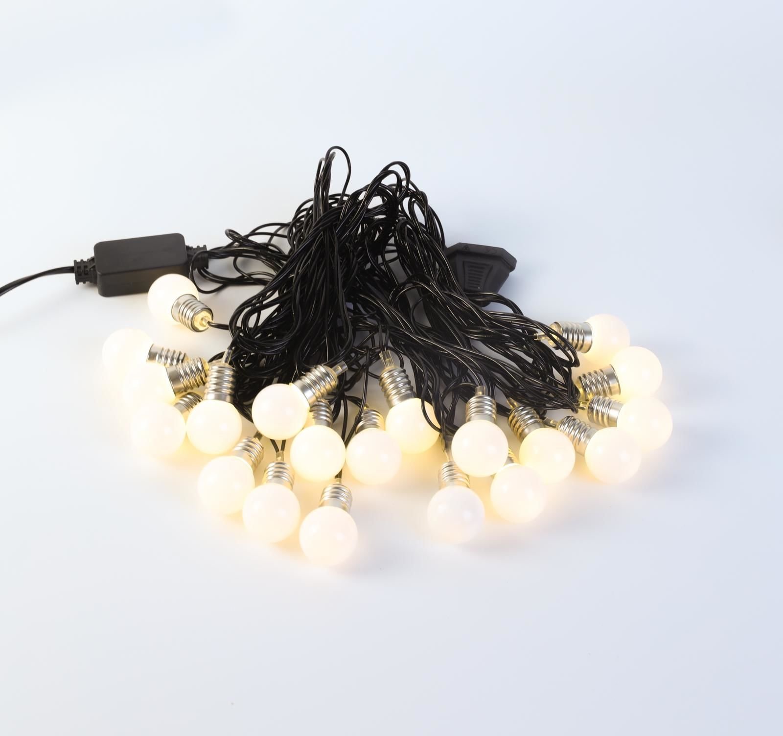 Top Yılbaşı Ağacı Süsü 5 Metre 28 Toplu Siyah Kablo SNC-207