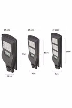 Cata 180W Güneş Enerjili Solar Sokak Aydınlatma Armatürü CT-4692