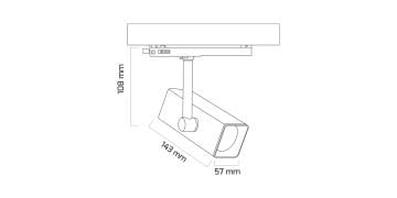 Goya 14 Watt Samsung Ledli Ray Spot Mağaza Aydınlatma Armatürü GY 3647