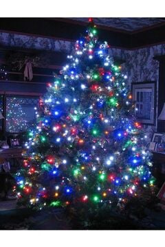 Animasyonlu Rgb Yılbaşı Ağacı Süsü 10 Metre 100 Ledli Siyah Kablolu Fiş Tipi SNC-209