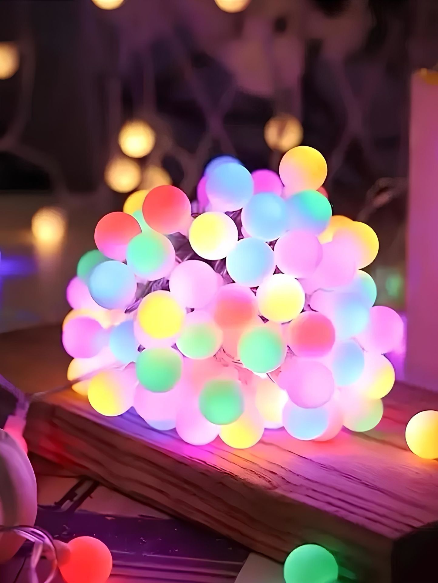 Animasyonlu Rgb Top Soft Yılbaşı Ağacı Süsü 5 Metre 28 Yıldız SNC-210