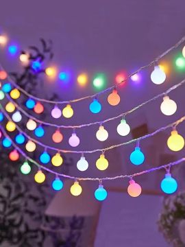 Animasyonlu Rgb Top Soft Yılbaşı Ağacı Süsü 5 Metre 28 Yıldız SNC-210-1