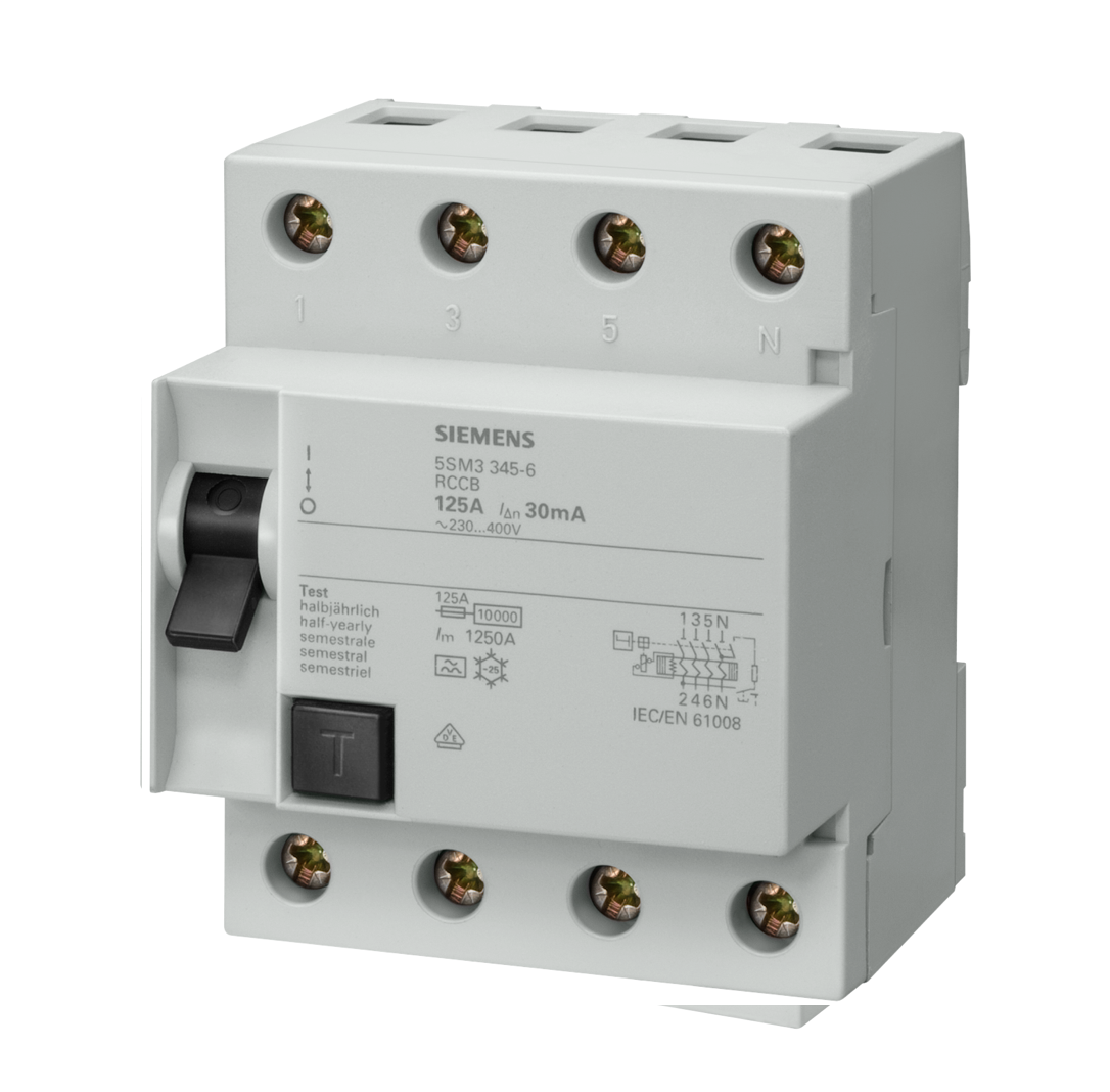 Siemens 3x125A 300mA Yangın Koruma Rölesi 5SV3645-6
