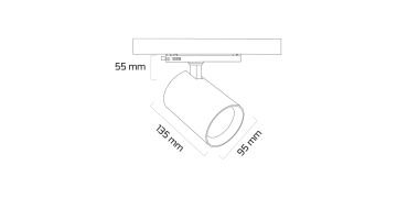 Goya 36 Watt Samsung Ledli Ray Spot Mağaza Aydınlatma Armatürü GY 3650