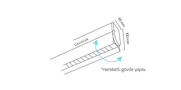 Goya 40 Watt Samsung Ledli Mercekli Dekoratif Sarkıt Linear Armatür 60CM GY 8040-60