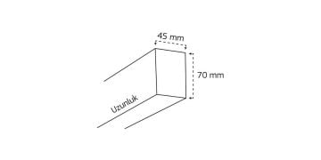 Goya 43 Watt Samsung Ledli Dekoratif Sarkıt Linear Aydınlatma Armatür 180CM GY 8080-180 3000  K (Gün Işığı) - Siyah - Sarkıt Montaj
