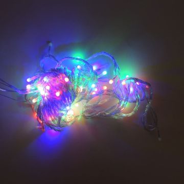 Animasyonlu Yılbaşı Ağacı Süsü 10 Metre 100 Led Yılbaşı Süsü Şeffaf Kablo Fiş Tipi SNC-220