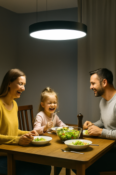 Yuvarlak Davul Linear Aydınlatma Modern Led Avize Lineer Armatür