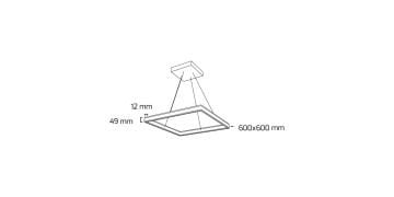 Goya 52 Watt Samsung Ledli Dekoratif Sarkıt Kare Linear Aydınlatma 60CM GY 8213-60