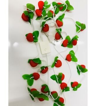 Animasyonlu Kalp Yılbaşı Ağacı Süsü 3 Metre 20 Kalp Ledli Yılbaşı Süsü SNC-303