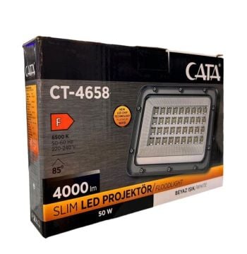 Cata 50W Platinum Led Projektör Aydınlatma CT-4658 3200K (Gün Işığı)