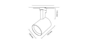 Goya 36 Watt Samsung Ledli Ray Spot Mağaza Aydınlatma Armatürü GY 3639
