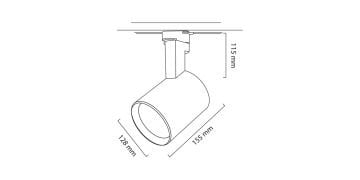 Goya 36 Watt Samsung Ledli Ray Spot Mağaza Aydınlatma Armatürü GY 3639