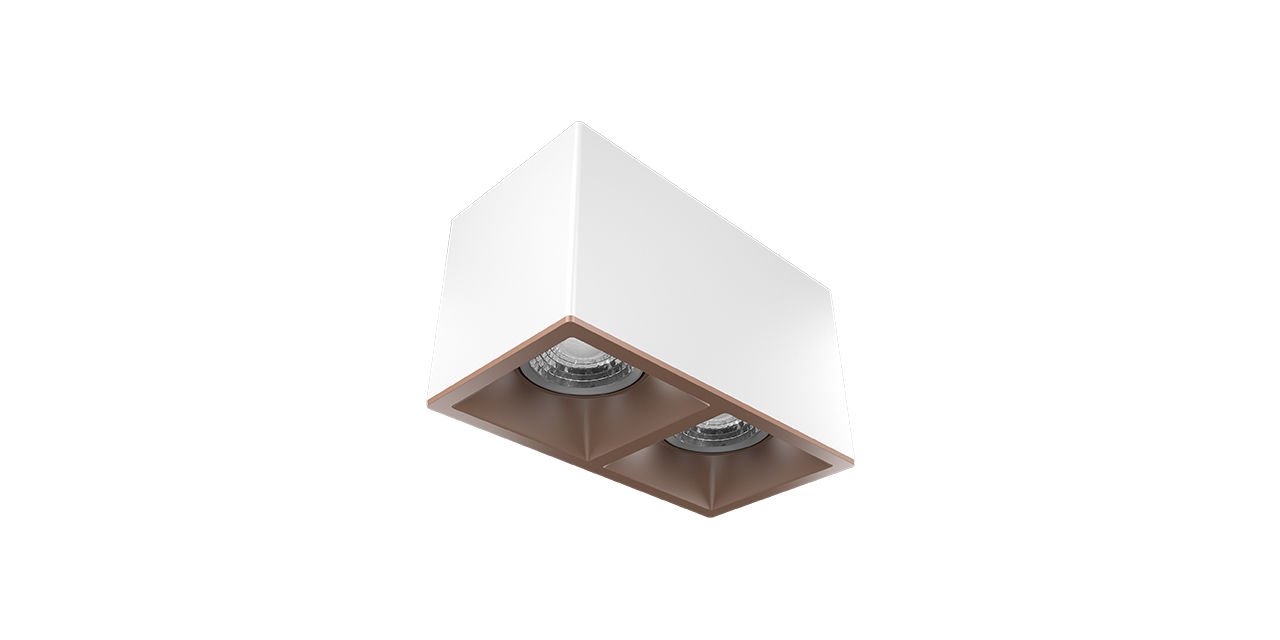 Goya 2x8 Watt 18x9 Kare Kasa Samsung Ledli Spot Armatür GY 1862-8 2700K (Sarı Işık) - Beyaz - Rose - Dimli