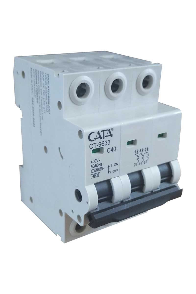 Cata Toptan 3x40A 4.5kA B Tipi Otomatik Sigorta 40'lı Paket ct-9633