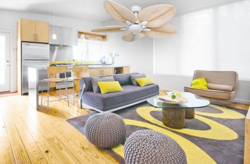 Kaşkar Taflan T52045 55W Işıklı Beyaz Palmiye 5 Kanatlı Uzaktan Kumandalı Tavan Tipi Vantilatörü