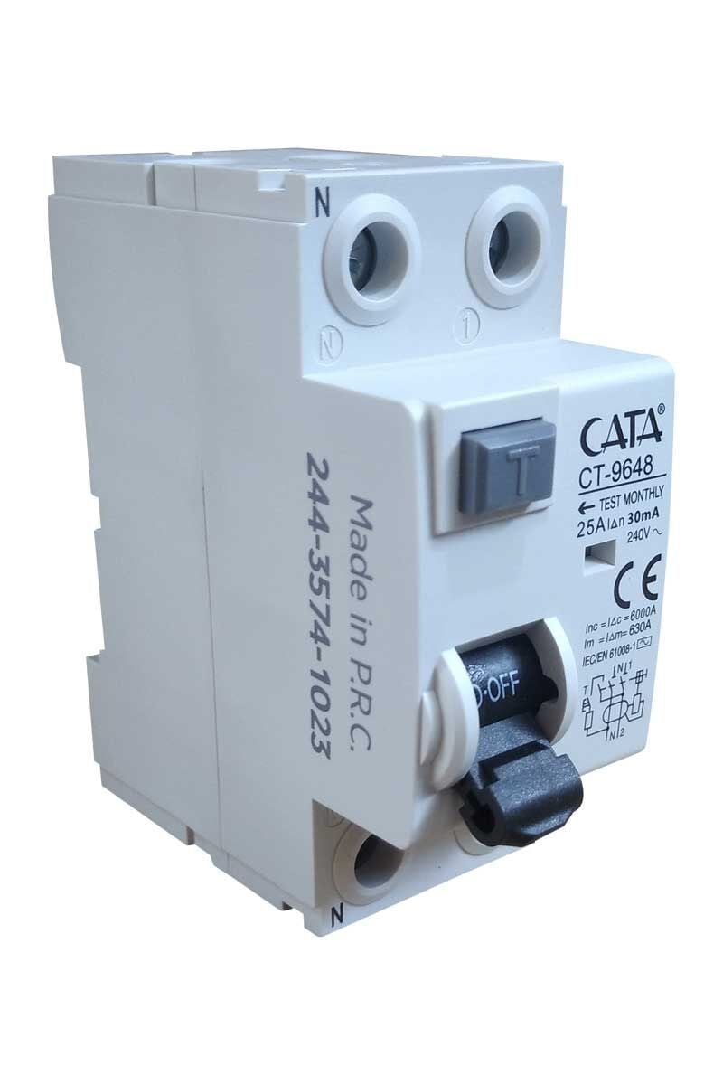 Cata Toptan 2x25A 30mA 6kA Kaçak Akım Rölesi 60'lı Paket ct-9648