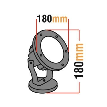 Led Ağaç Bahçe ve Peyzaj Aydınlatma Armatürü 18 Watt 4000K (Natural Işık) - IP67 Su Korumalı - Kazıklı - 24 Volt