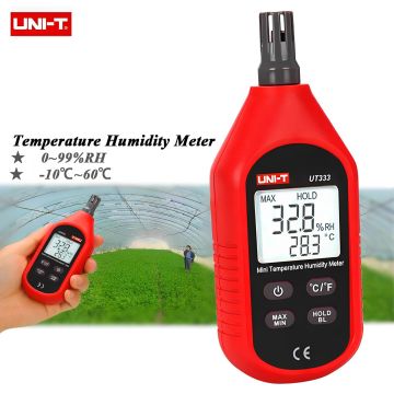 Unit Ut333 Lcd Mini Dijital Hava Sıcaklığı Ve Nem Ölçer