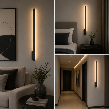 Linear Modern Led Duvar Apliği Dekoratif Aplik Duvar Aydınlatma 80Cm