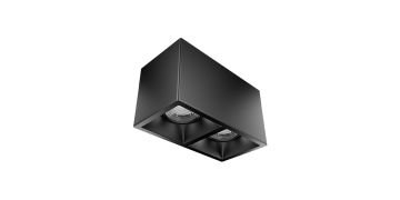 Goya 2x8 Watt 18x9 Kare Kasa Samsung Ledli Spot Armatür GY 1862-8 2700K (Sarı Işık) - Siyah - Siyah - Dimsiz