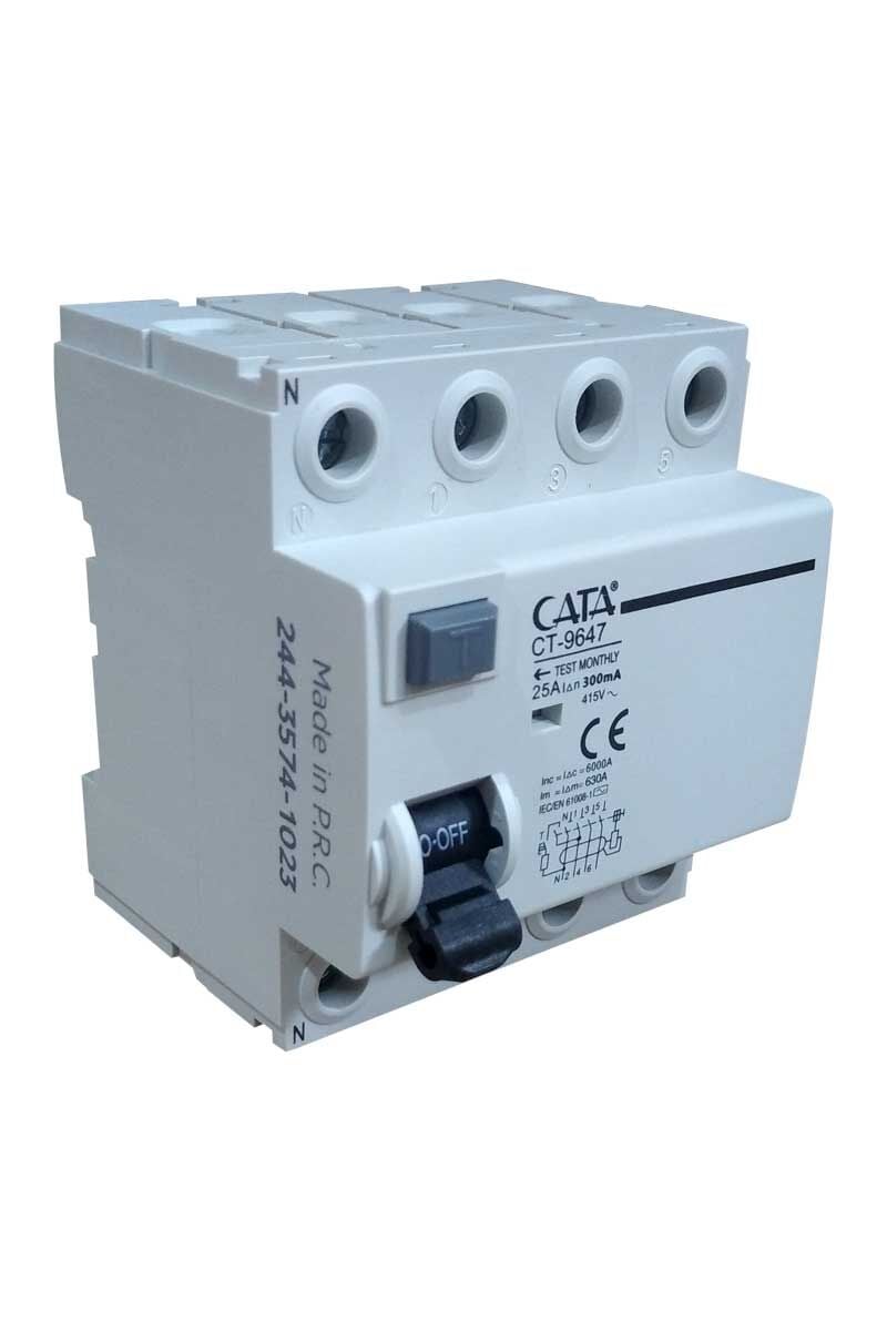 Cata Toptan 4x25A 300mA 6kA Yangın Koruma Rölesi 30'lu Paket ct-9647