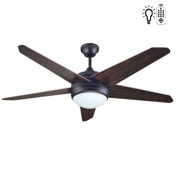 Kaşkar Taflan F52204 70W Işıklı Kahverengi Gövde Ahşap 5 Kanatlı Uzaktan Kumandalı Tavan Tipi Vantilatörü