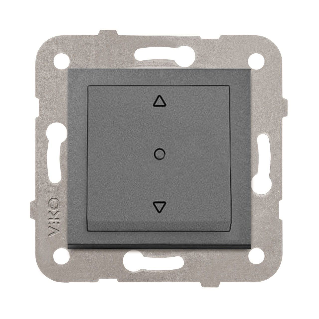 Viko Artline Novella Tek Düğmeli Jaluzi Kumanda Anahtarı Mekanizma + Kapak 92605372 Füme