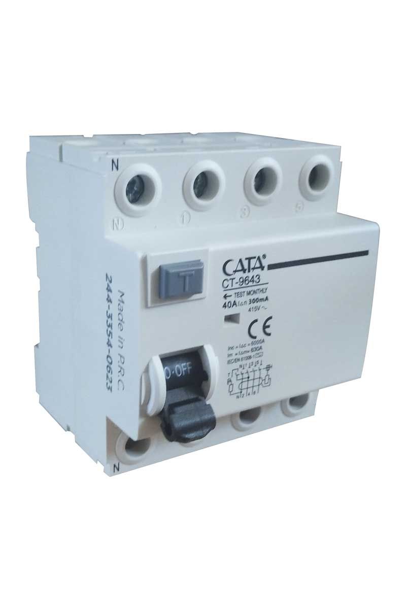 Cata Toptan 4x40A 300mA 6kA Yangın Koruma Rölesi 30'lu Paket ct-9643