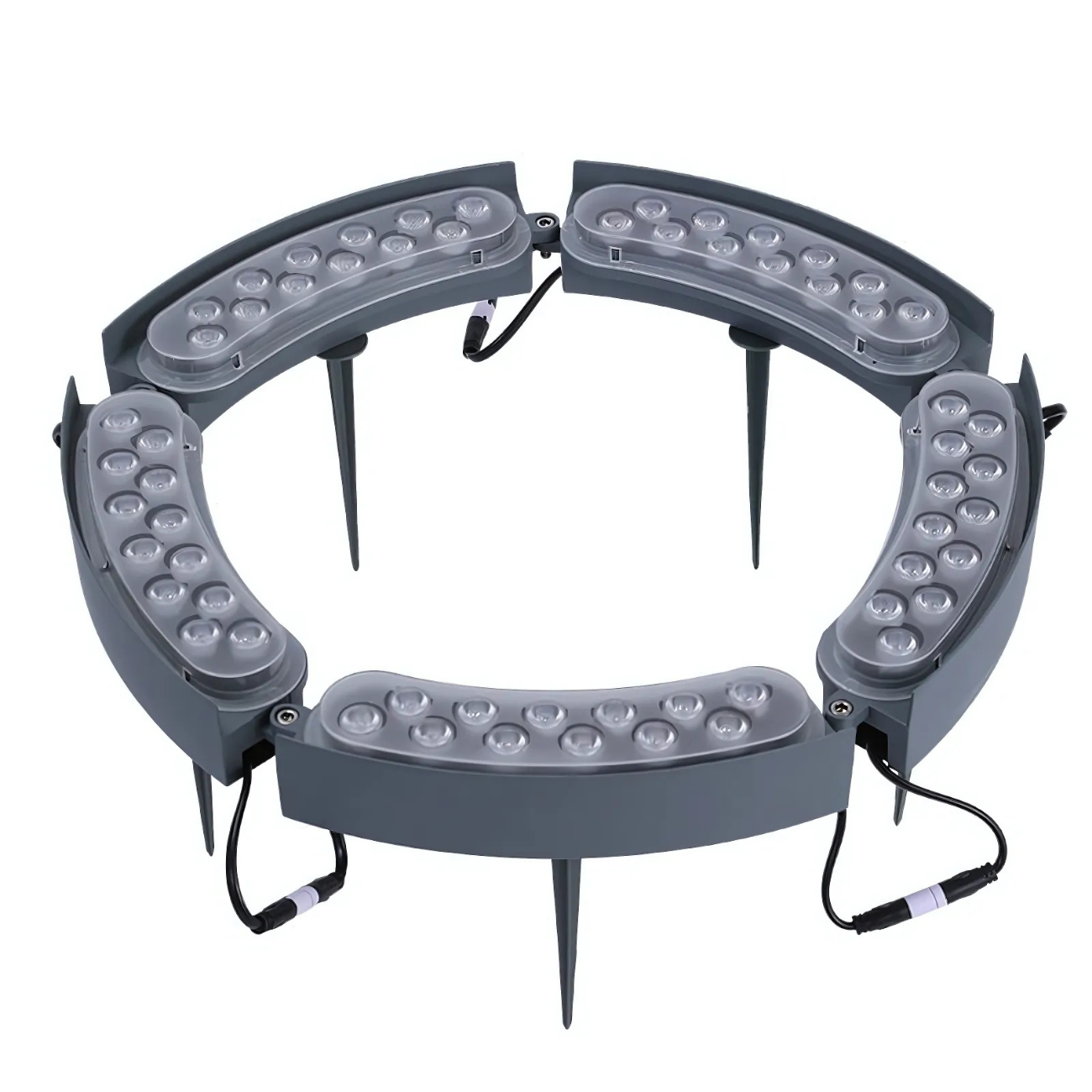 Led Halka Palmiye Ağaç ve Sütun Aydınlatma Armatürü 12W IP Su Korumalı 70CM - MAVİ - Kazıksız