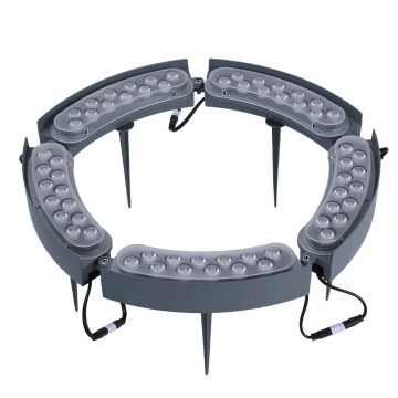 Led Halka Palmiye Ağaç ve Sütun Aydınlatma Armatürü 12W IP Su Korumalı 70CM - MAVİ - Kazıksız
