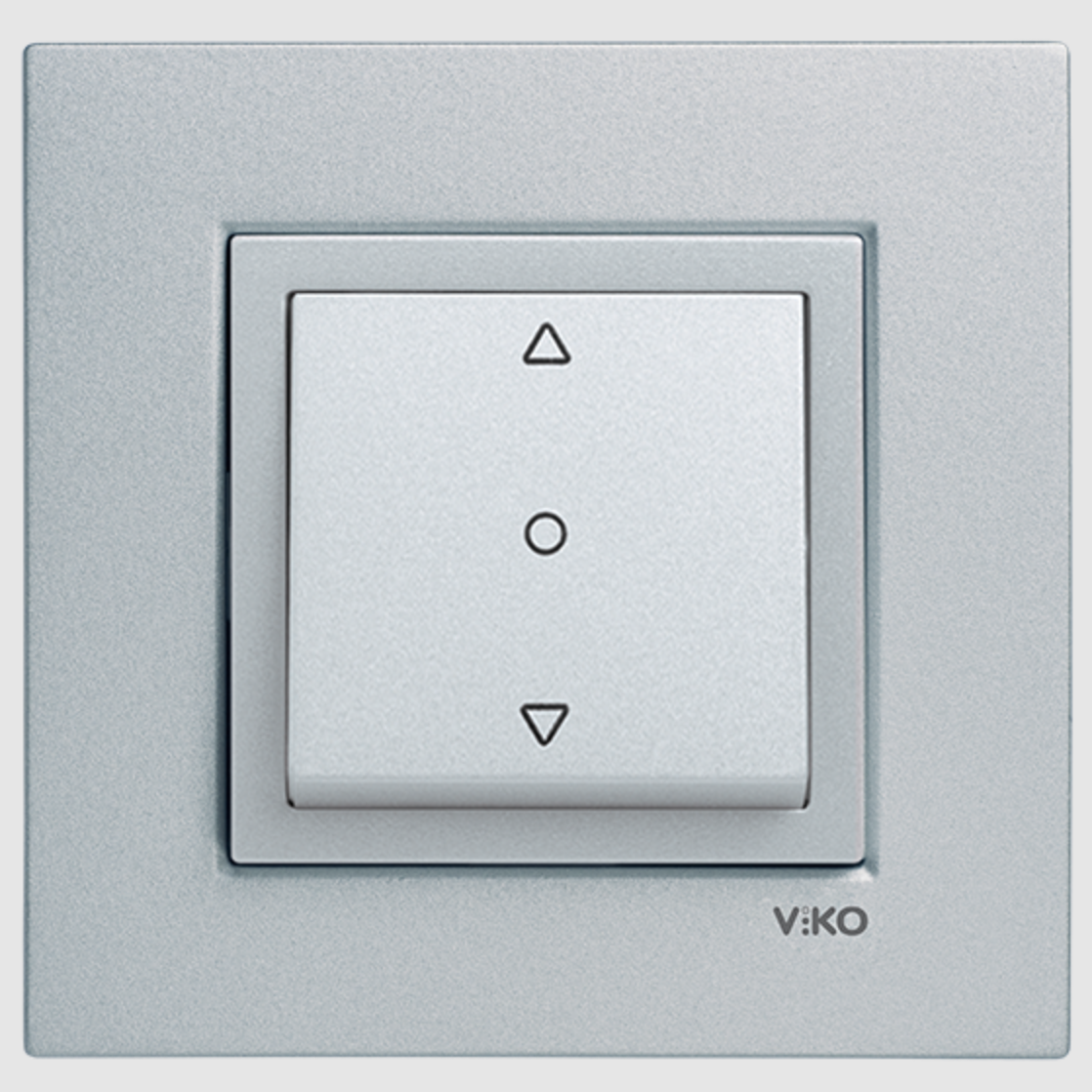 Viko Artline Novella Tek Düğmeli Jaluzi Kumanda Anahtarı Mekanizma + Kapak 92605372 Metalik Beyaz